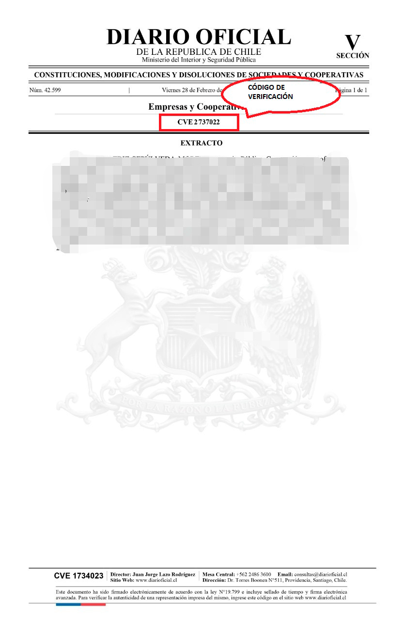 Ejemplo Código Diario Oficial